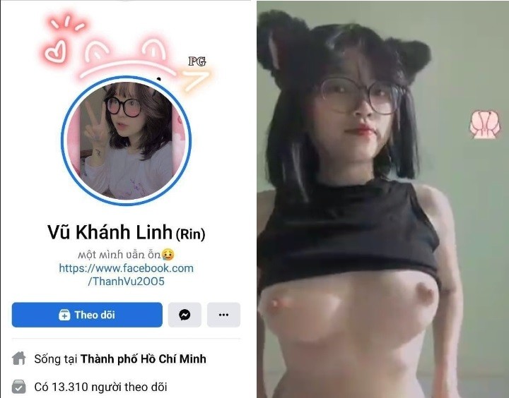 Clip Vũ Khánh Linh gắn cu giả vào tường tự sướng