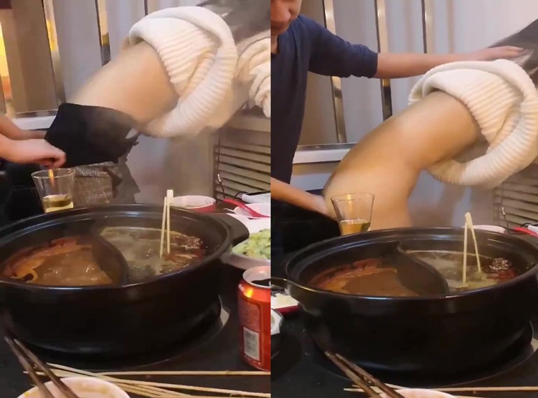 Gạ Em Đồng Nghiệp Đi Ăn Bữa Lẩu Rồi Tuột Quần Móc Lồn