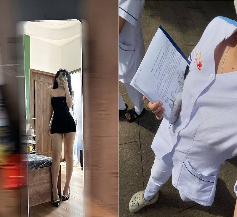 Gái xinh trường Y chân dài