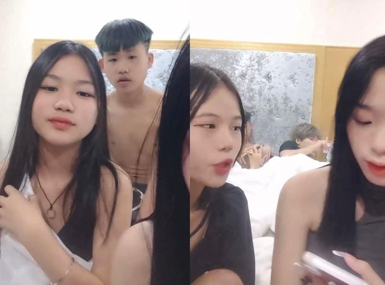Hùng 2k9 Máy Dập Thay Phiên Nhau Chịch 3 Em