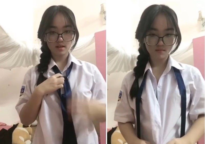 Nữ sinh kính cận dâm hết phần thiên hạ