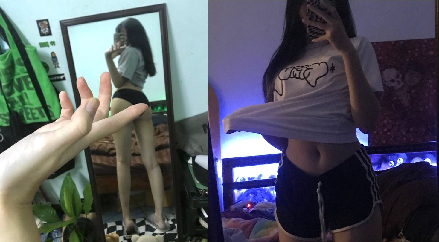 Ny chân dài mê nằm trên chịch
