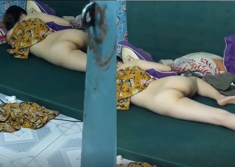 Quay lén em gái ngủ không mặc nội y