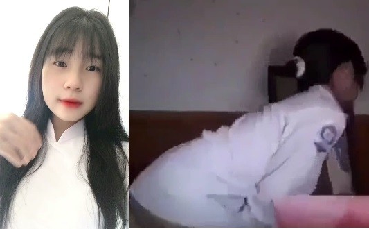 Sex nữ sinh chổng đít cho bạn nện