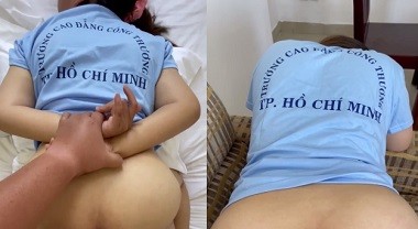 Sinh viên Cao đẳng Công thương TPHCM bị doggy rên sướng