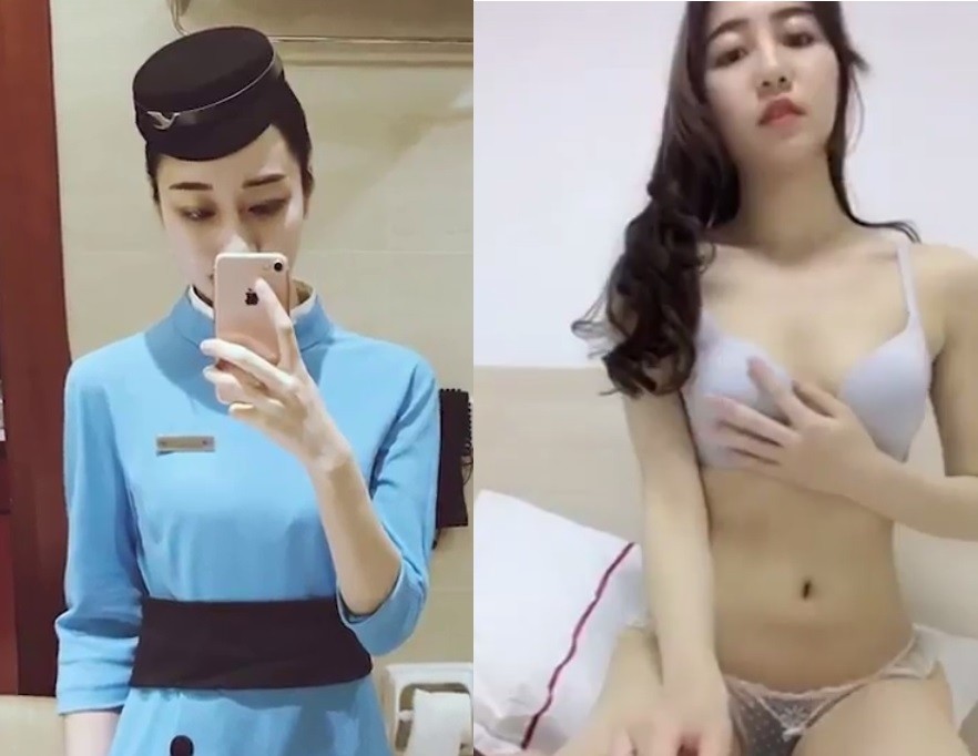 Tiếp viên rảnh quá thủ dâm chơi chơi