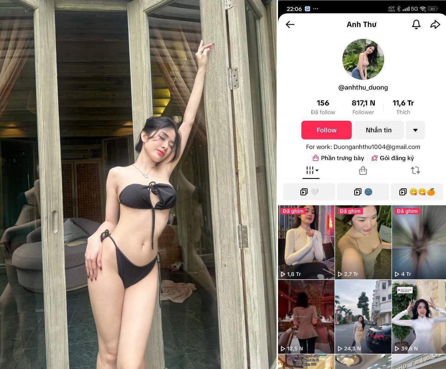 Tiktoker dáng ngọt thích chơi những tư thế mới