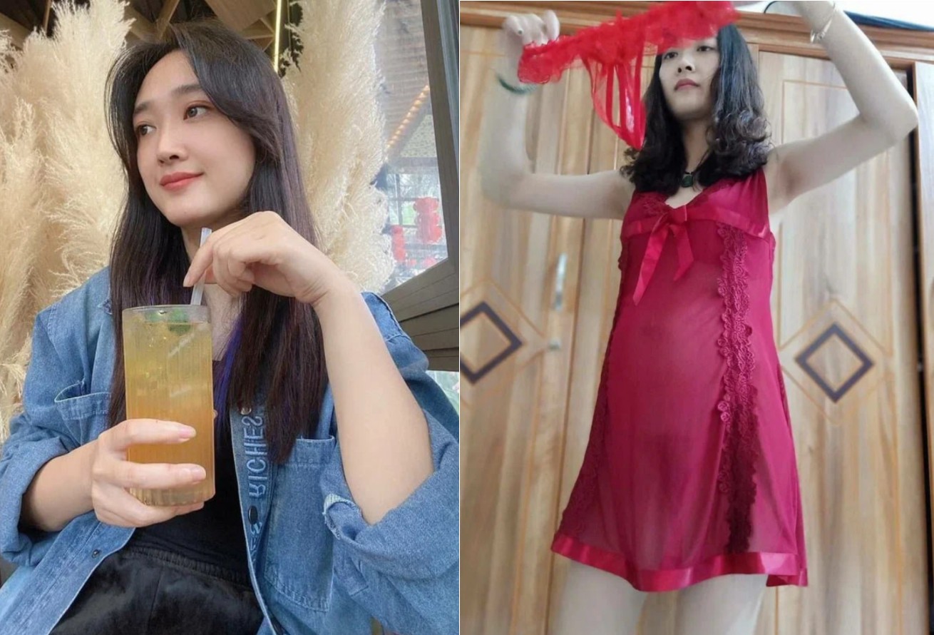 Vợ dâm mặc dây nhỏ kích thích chỗ kín
